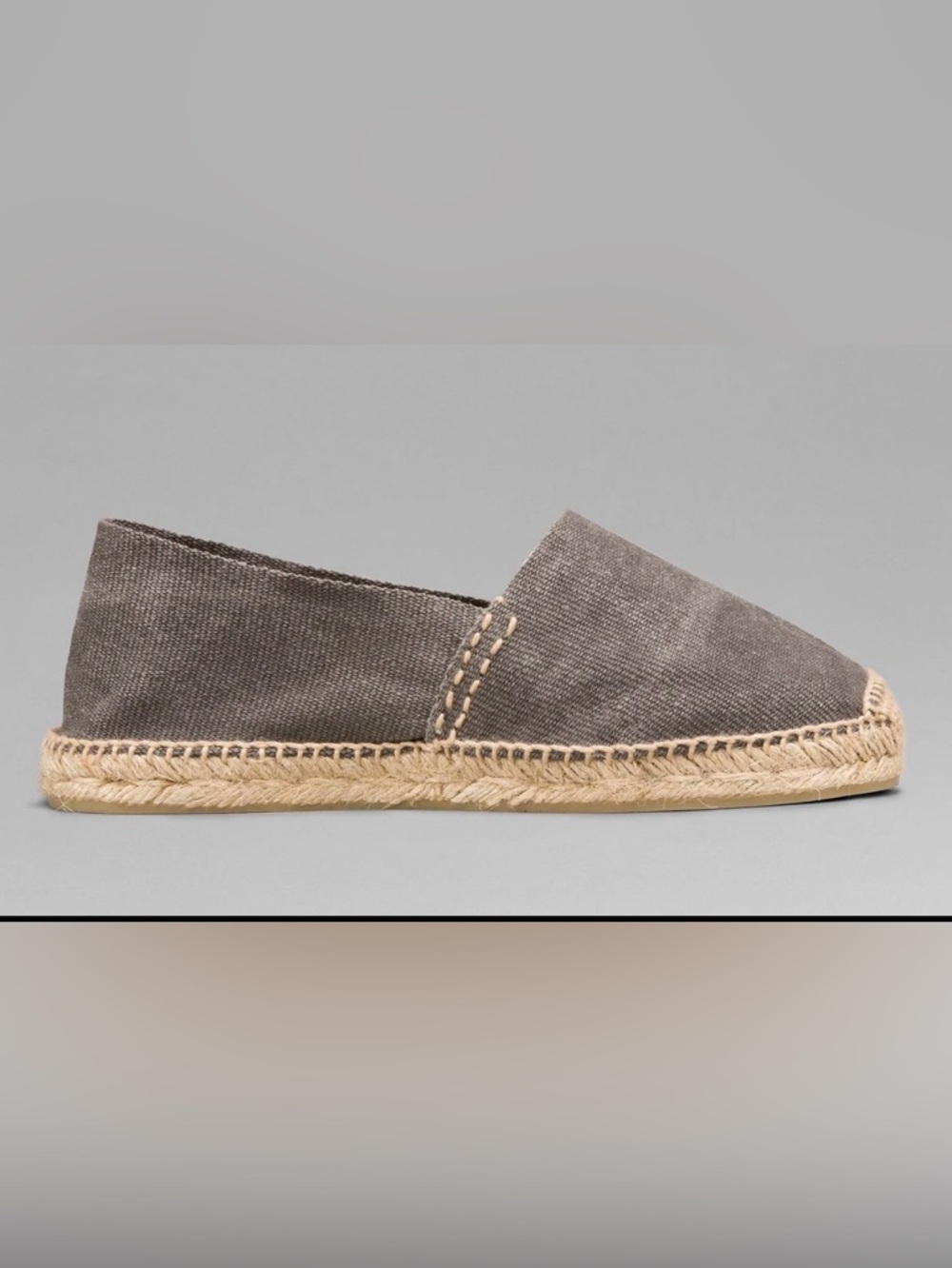 DIEGOS Gray Flat Espadrilles Hand Made in Spain Size 46 Soft Comfort Summer